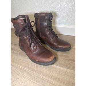 UGG Women's Kesey Chestnut Brown Leather Waterproof Boots Sz 8 1005264